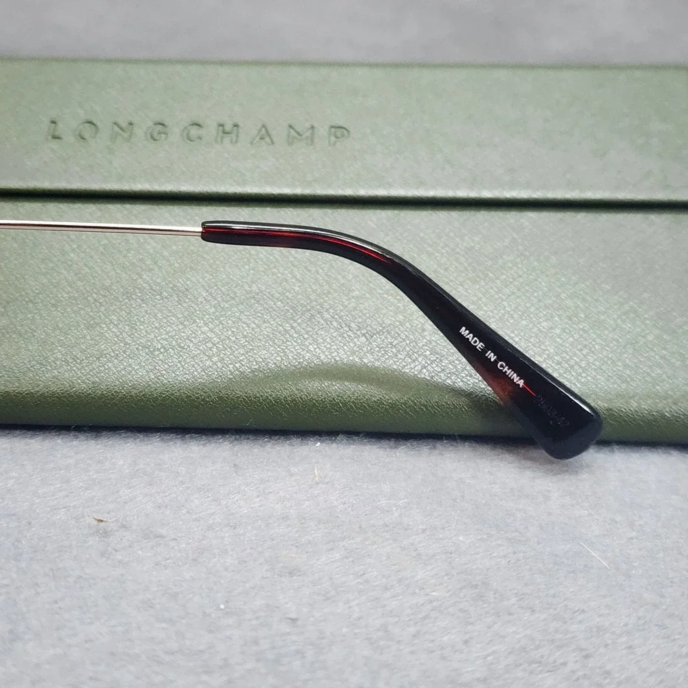 Longchamp Sunglasses Gold LO154S Hexagonal Brown Gradient Womens OS